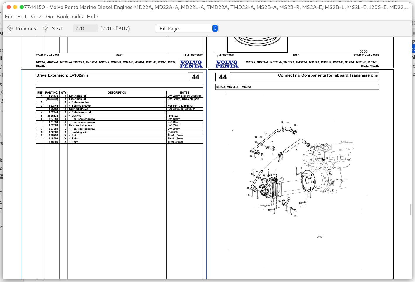 Volvo Penta Marine Diesel Engines MD22A, MD22A-A, MD22L-A, TMD22A ...